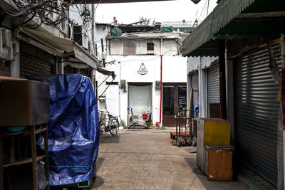 Alley in front of building