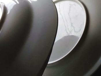 High angle view of paper on table
