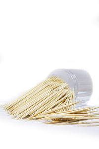 Close-up of wheat against white background