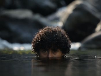 Close-up portrait of water surface