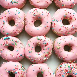 Full frame shot of donuts 