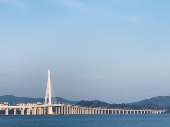 View of bridge over sea against sky