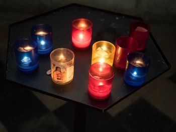 Close-up of red object on table