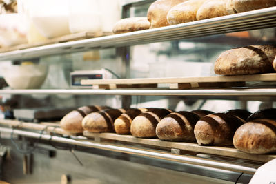 Close-up of bread in bakery
