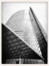 Low angle view of modern building against sky