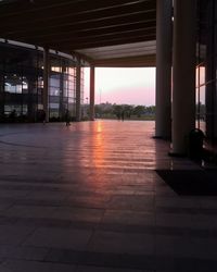 Empty corridor of building