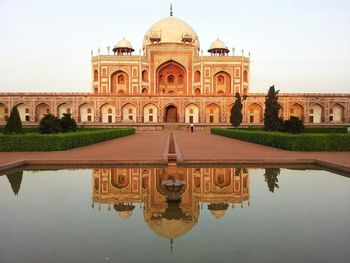 Low angle view of humayun tomb against sky