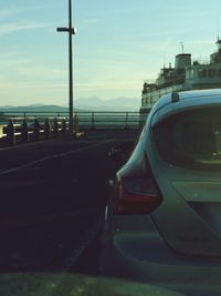 Car on road against sky