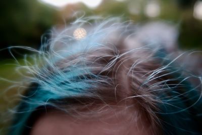 Close-up of woman with eyes closed