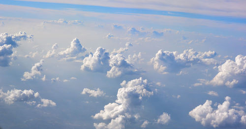 Aerial view of clouds in sky