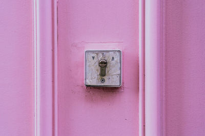 Close-up of closed door of building