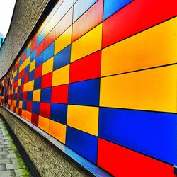 Multi colored built structure