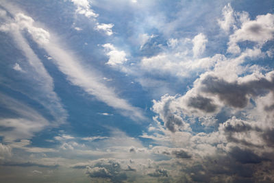 Low angle view of clouds in sky