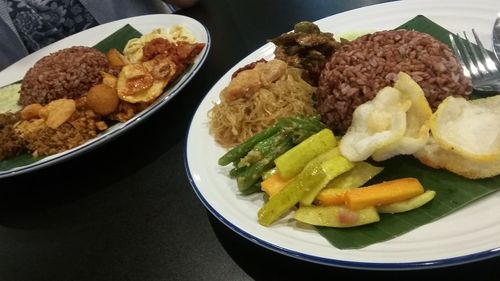 Close-up of served food