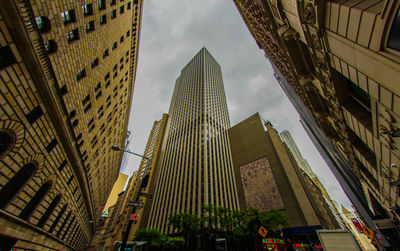 Low angle view of buildings in city