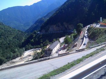 Road passing through mountains