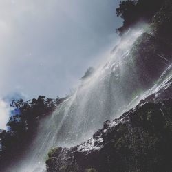 Scenic view of waterfall