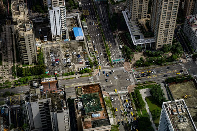 High angle view of cityscape