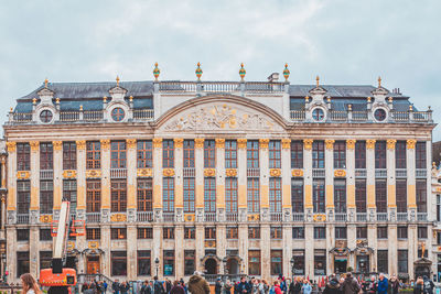 Group of people in front of building