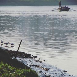 View of boats in water