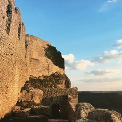 Historic hohenneuffen castle against sky