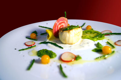 Close-up of salad in plate