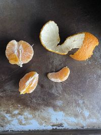 High angle view of fruits on table