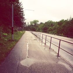 Road passing through trees