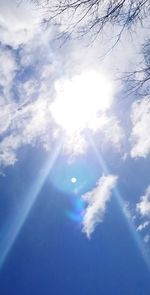 Low angle view of vapor trail in sky