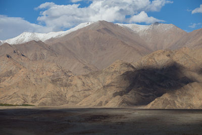 Scenic view of arid landscape against sky