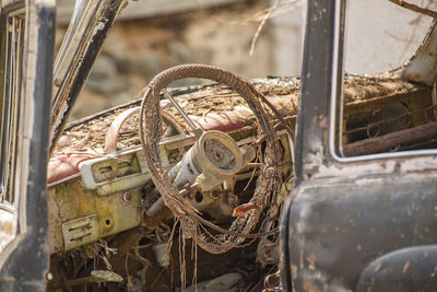 Close-up of vintage car