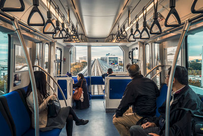 People sitting in train