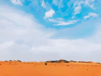 Scenic view of desert against sky