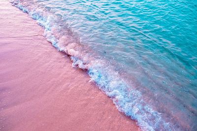 High angle view of sea waves