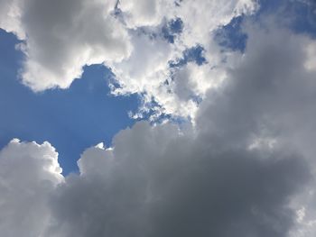 Low angle view of clouds in sky