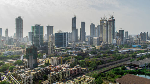 Aerial view of buildings in city