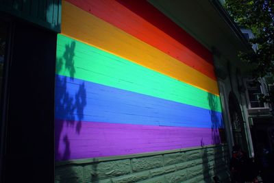 Multi colored painted wall