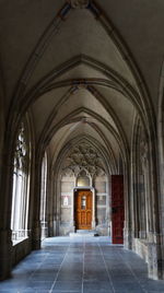 Empty corridor of historic building