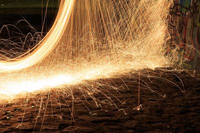 Light trails at night