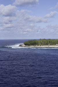 Scenic view of sea and cloudy sky