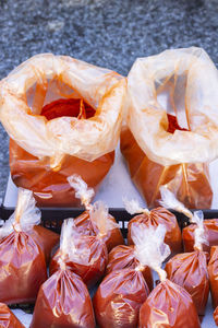 Full frame shot of orange slices