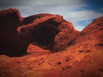 Rock formations on mountain