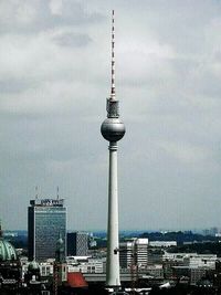 Low angle view of tower against sky