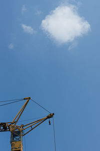 Low angle view of building against blue sky