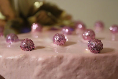 Close-up of cake on table