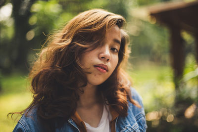 Portrait of young woman