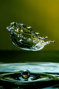 Close-up of water drops on car