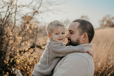 Father's day, happy loving family. father and son playing, having fun . happy family, fathers day 