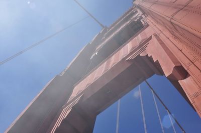 Low angle view of built structure against blue sky