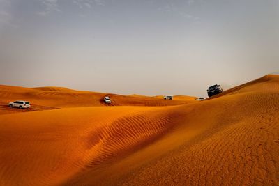 Scenic view of desert against sky